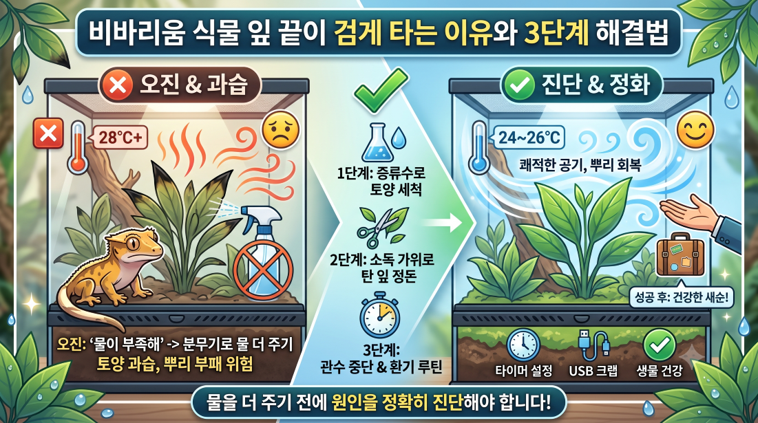 식물잎끝이 검게타는이유