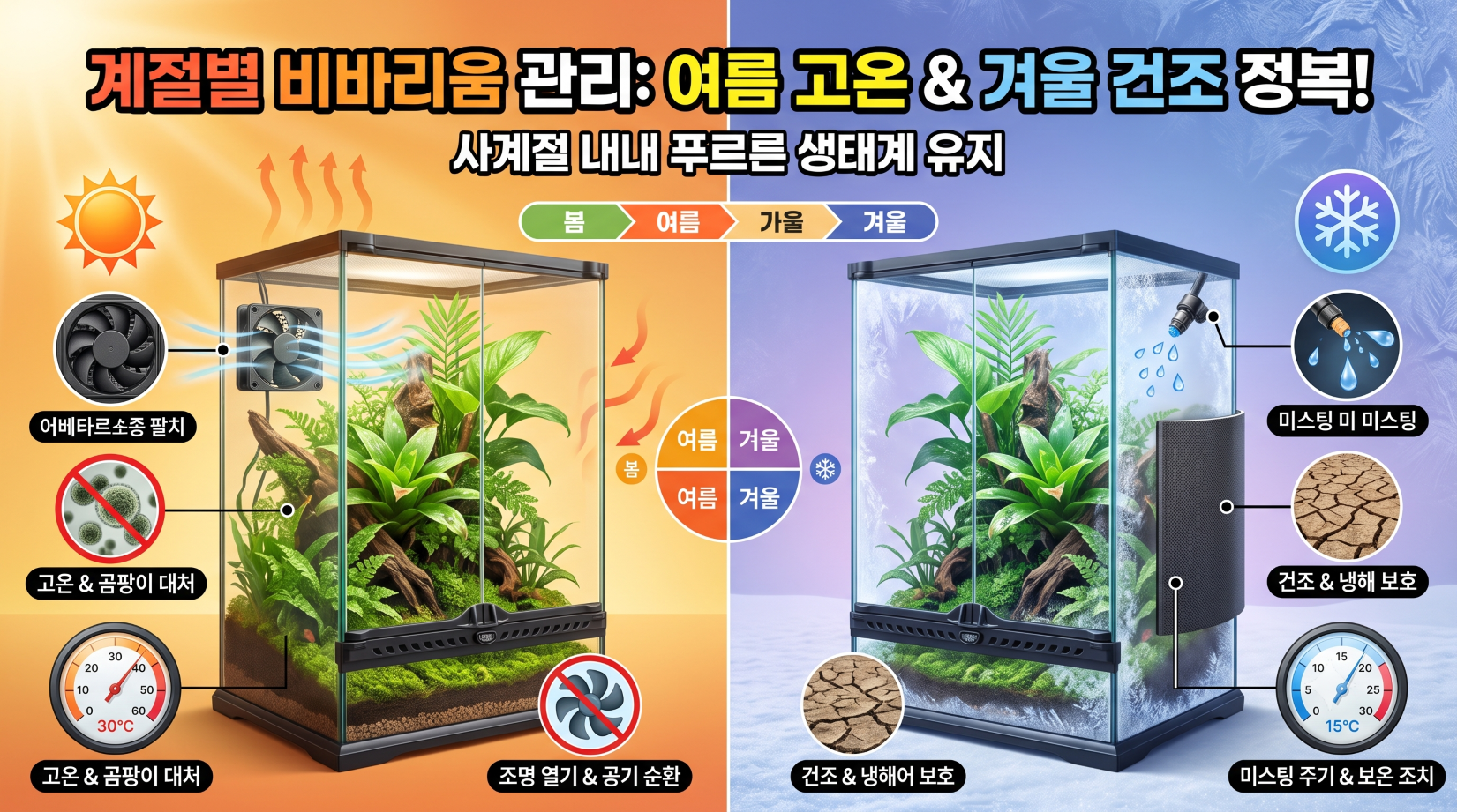 계절별 비바리움 관리