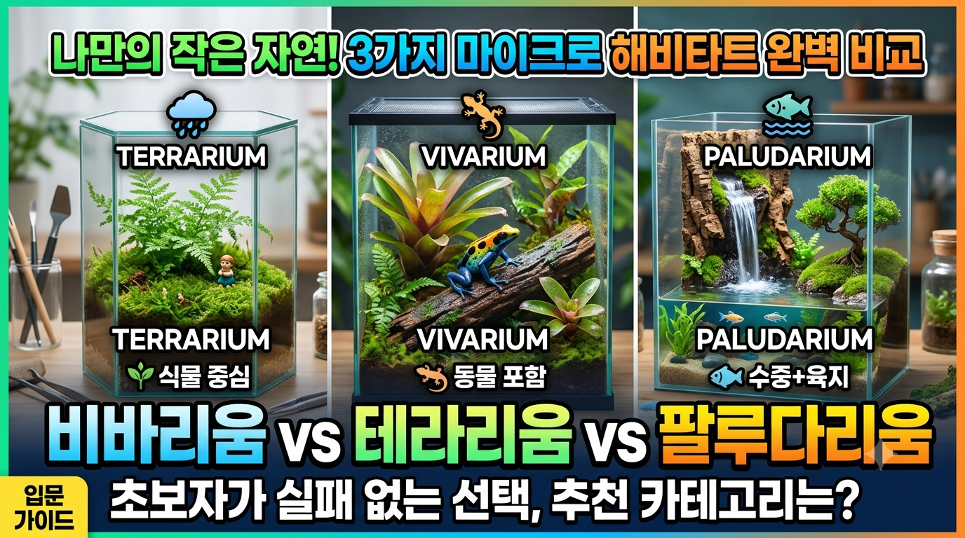 비바리움테라리움팔루다리움비교썸네일