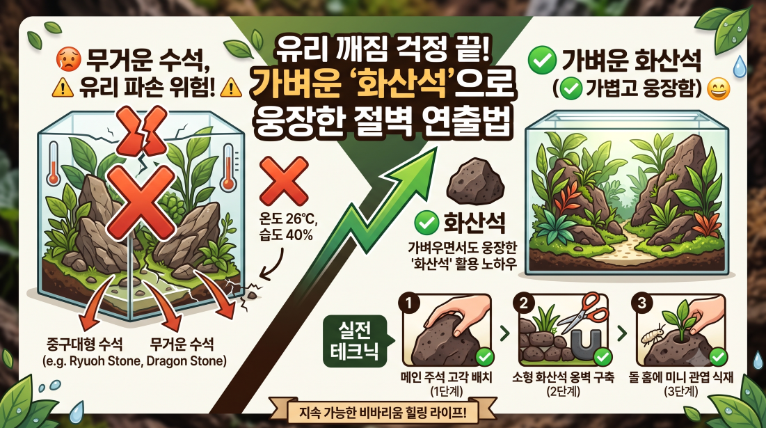 화산석 절벽연출법